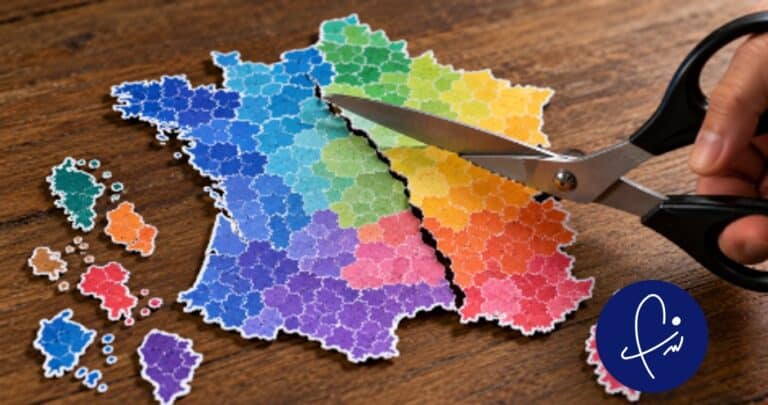 Carte de France en couleurs montrant le zonage infirmier par région pour l'installation des infirmières libérales